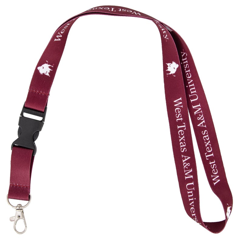 Desert Cactus West Texas A&M University Lanyard WTAMU Buffaloes Buffs Car Keys ID Badge Holder Keychain Detachable Breakaway Snap Buckle (Red) - Image 1